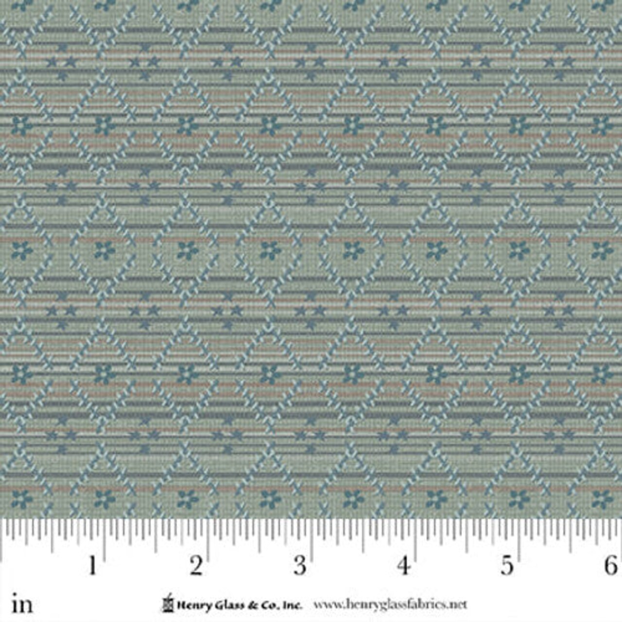 Fabric Henry Glass Blue Diamond Plaid Simply Charming by the Quarter Yard 3508-77